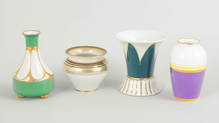 Sæt af fire tyske art deco vaser.