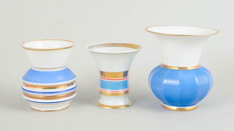 Sæt af tre tyske art deco vaser.