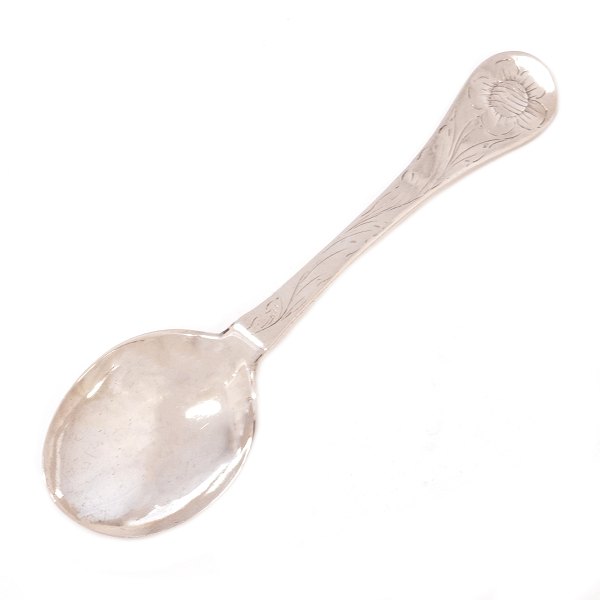 Renæssance sølvske udført af Niels Svendesen, København, år 1680. L: 18,6cm