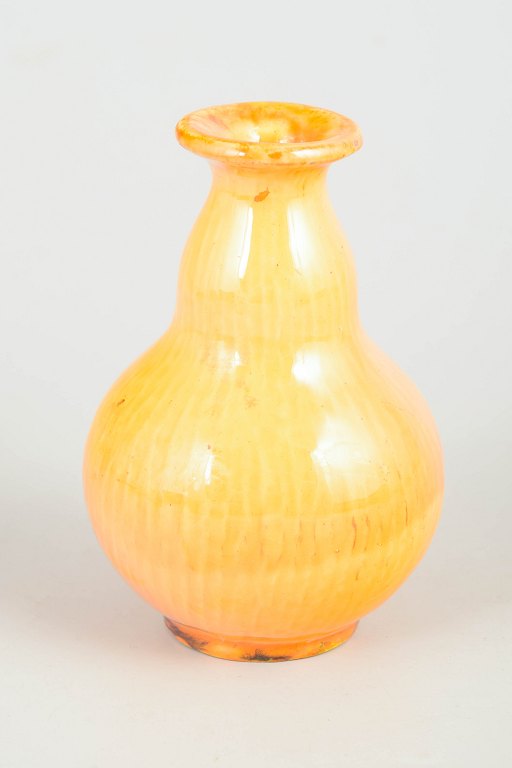 Svend Hammershøi for Kähler, vase med gul glasur.