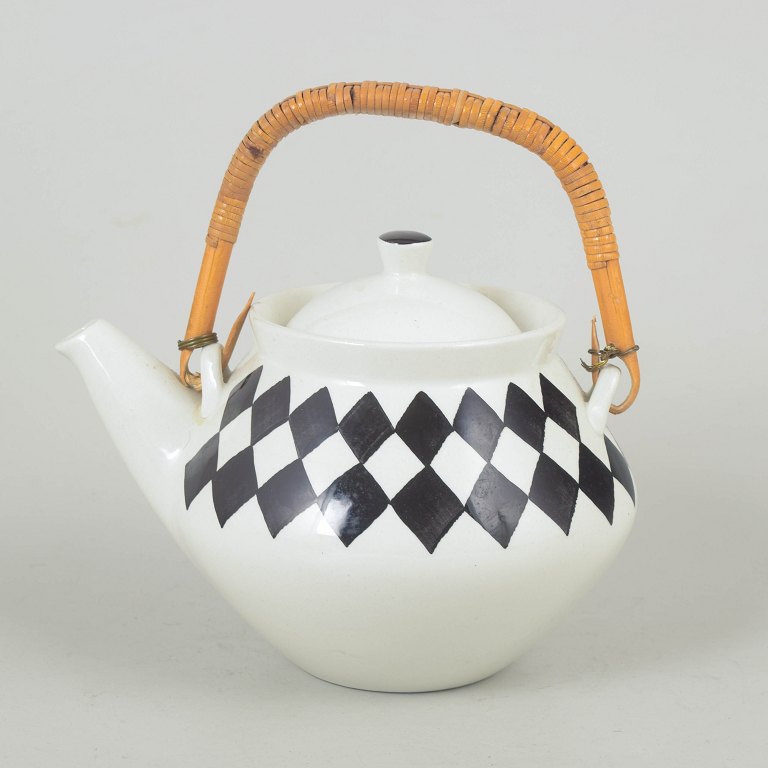 Karin Björquist for Gustavsberg, teapot “Svart Ruter”.