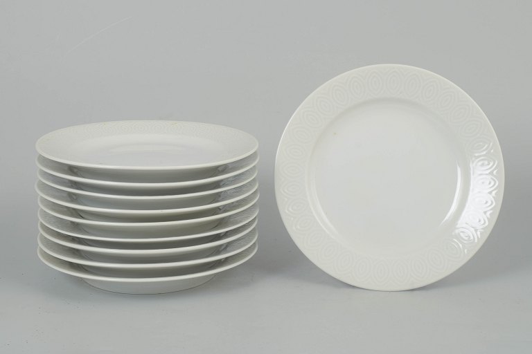 Axel Salto for Royal Copenhagen, set of ten salad plates.