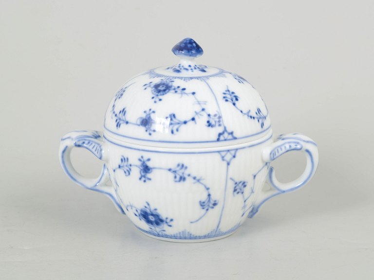 Royal Copenhagen Blue Fluted Plain, sugar bowl.