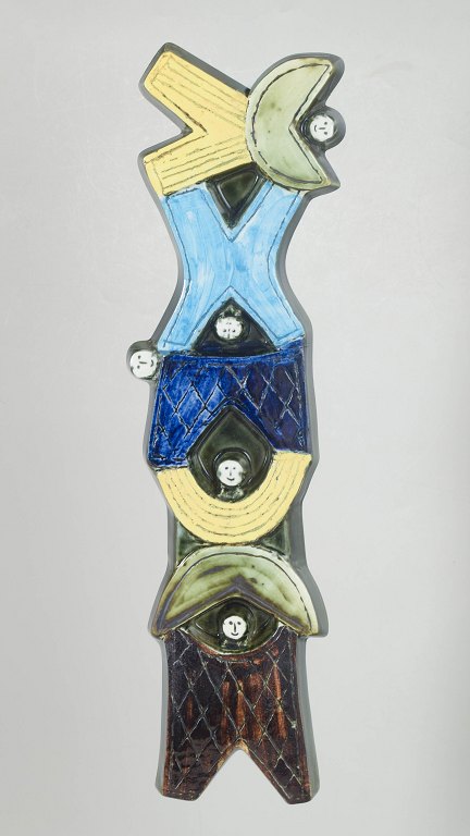 Lisa Larson for Gustavsberg, stor Harlekin vægplakette.