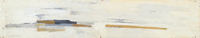 Hans Fagerström, oil on board, listed Swedish visual artist.