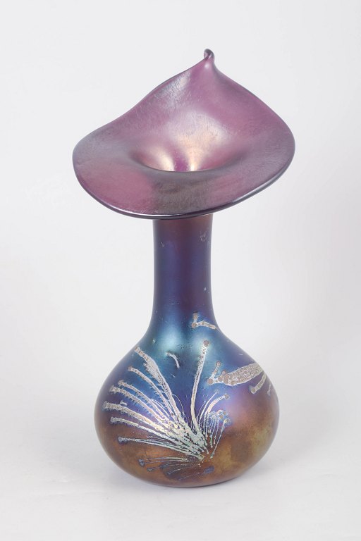 Freiherr von Poschinger, art nouveau glasvase.