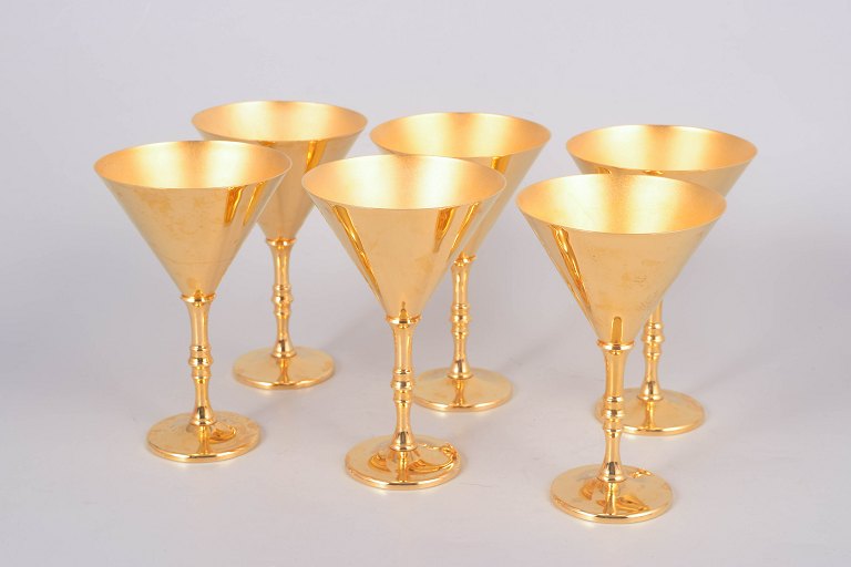 Pierre Forssell for Skultuna, set of six wine glasses.