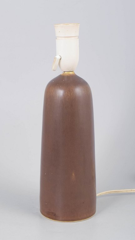 Per og Annelise Linnemann-Schmidt for Palshus, bordlampe med harepelsglasur.