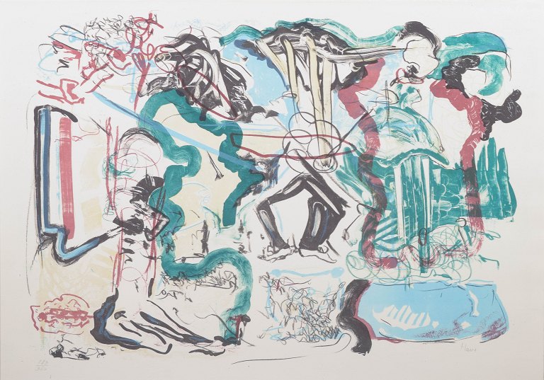 Henrik Have, colour lithograph, listed Danish visual artist.