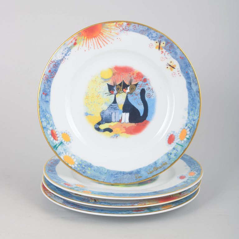 Rosina Wachtmeister for Goebel, sæt af fire tallerkener.