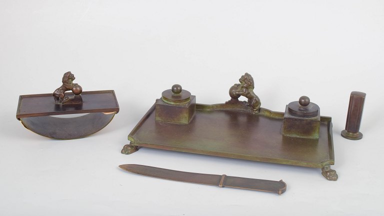 GAB Sweden, bronze writing set.