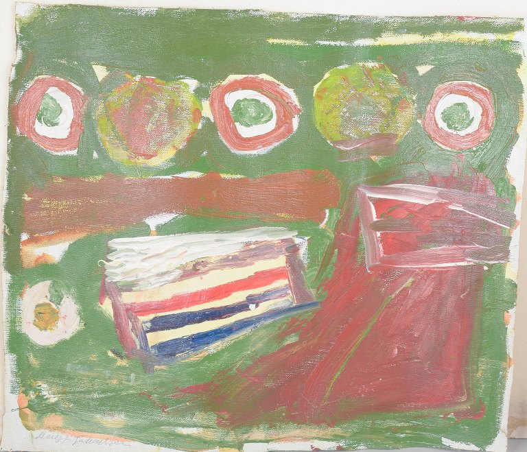 Bengt Johansson, abstract composition, listed Swedish artist.