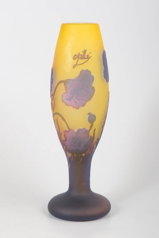 Émile Gallé, art glass vase.