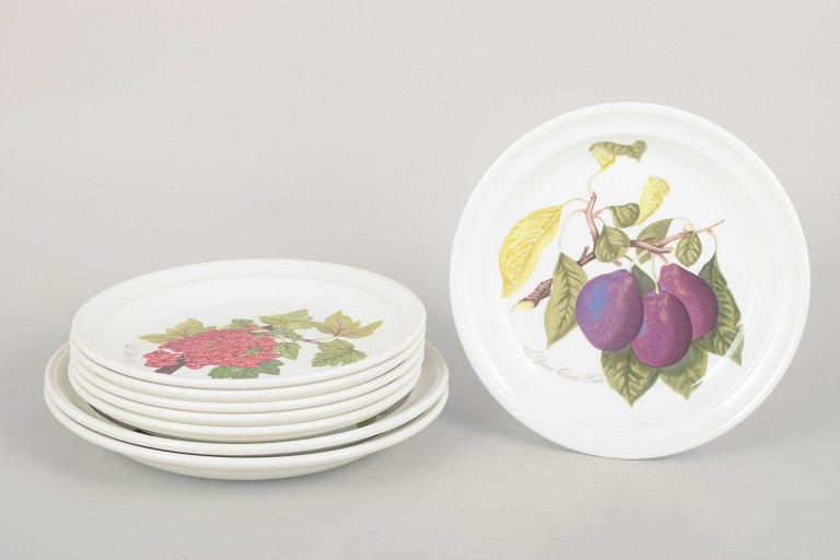 Susan Williams-Ellis for Portmeirion "Pomona", set of eight plates.